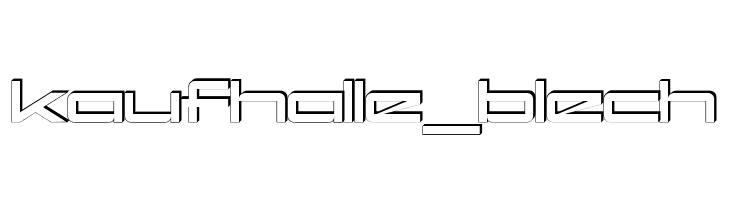 kaufhalle_blech  免费字体下载