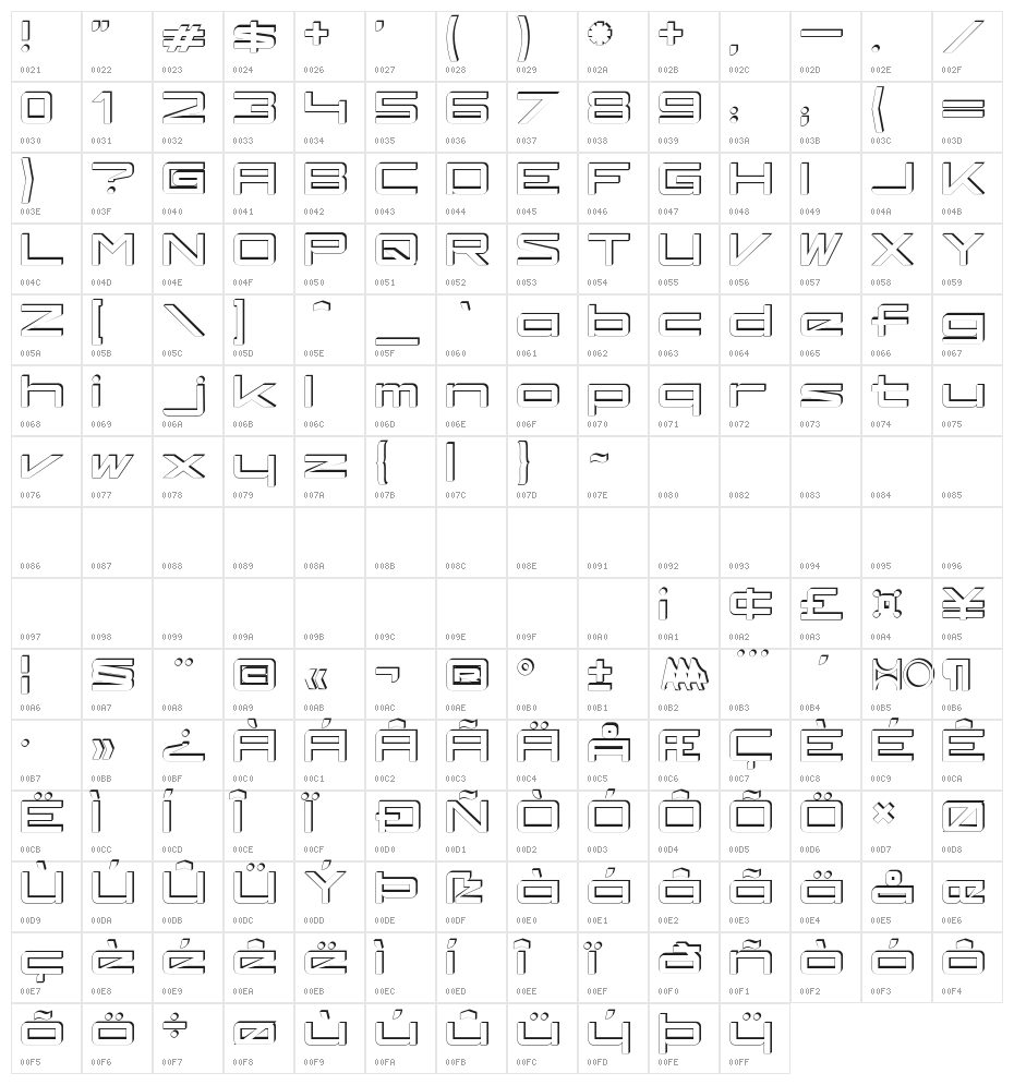 kaufhalle_blech Character Map