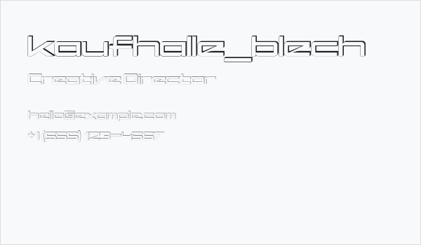 kaufhalle_blech Business Card