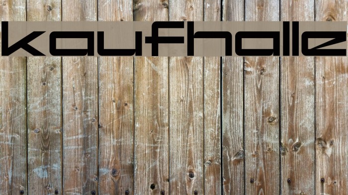 kaufhalle Font examples
