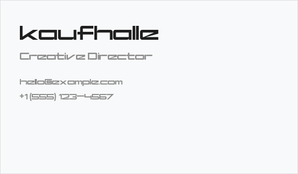 kaufhalle Business Card