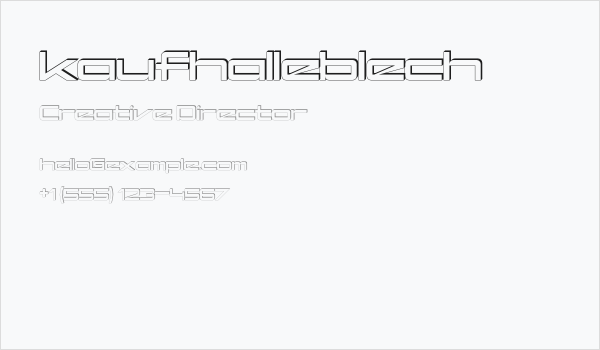 kaufhalleblech Business Card