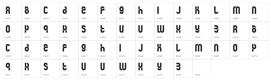 kawai desu normal Character Map