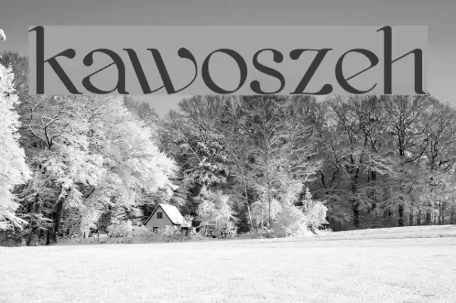 kawoszeh フォント examples