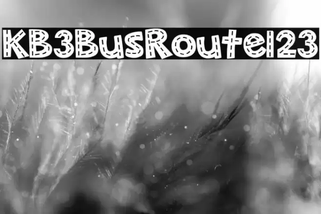 KB3BusRoute123 Font examples