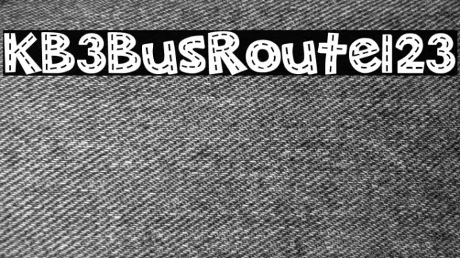 KB3BusRoute123 Font examples