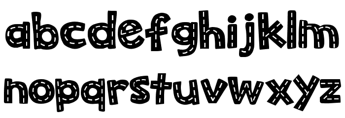 KB3BusRoute123 Schriftart Kleinbuchstaben