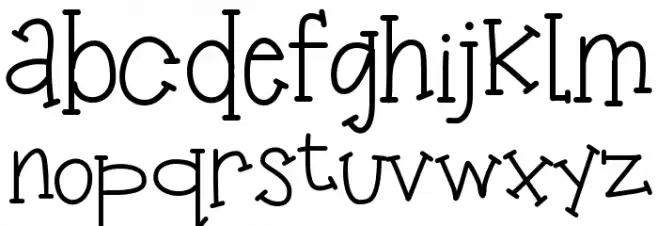 KB3CandyStripes 字体 小写