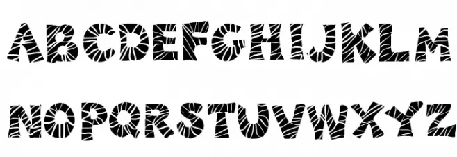 KB3ZebraPatch Font UPPERCASE