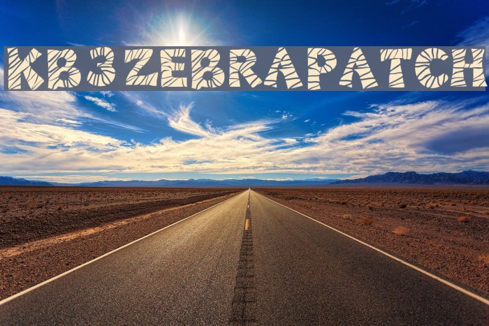 KB3ZebraPatch Font examples