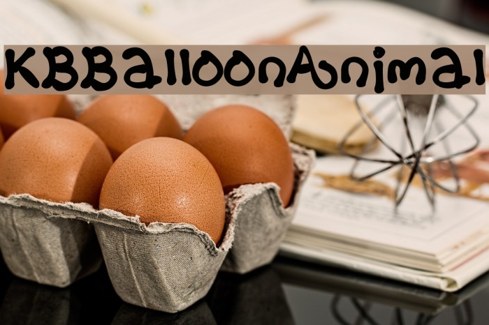 KBBalloonAnimal Font examples