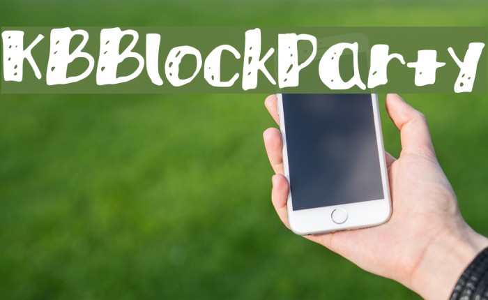 KBBlockParty Font examples