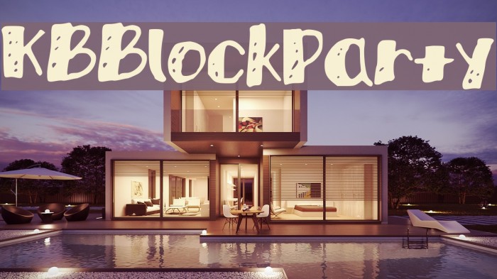 KBBlockParty Font examples