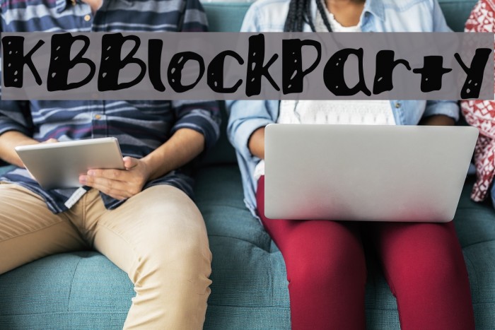 KBBlockParty Font examples