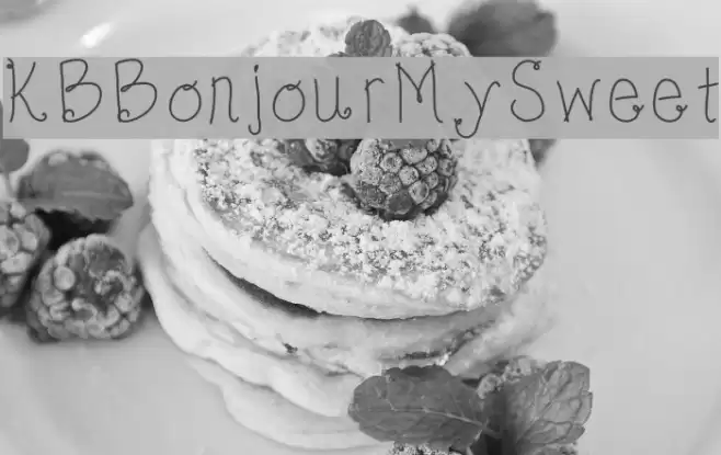 KBBonjourMySweet Font examples