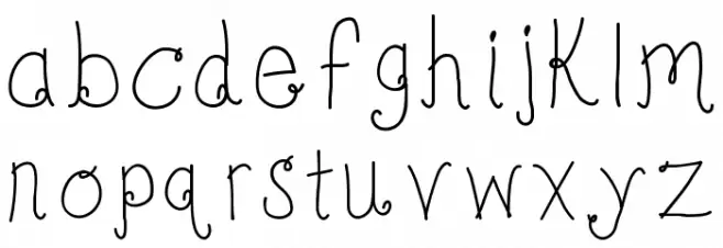 KBBonjourMySweet Font Litere mici