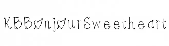 KBBonjourSweetheart  Free Fonts Download