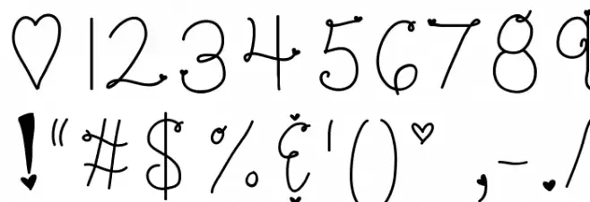 KBBonjourSweetheart Font OTHER CHARS