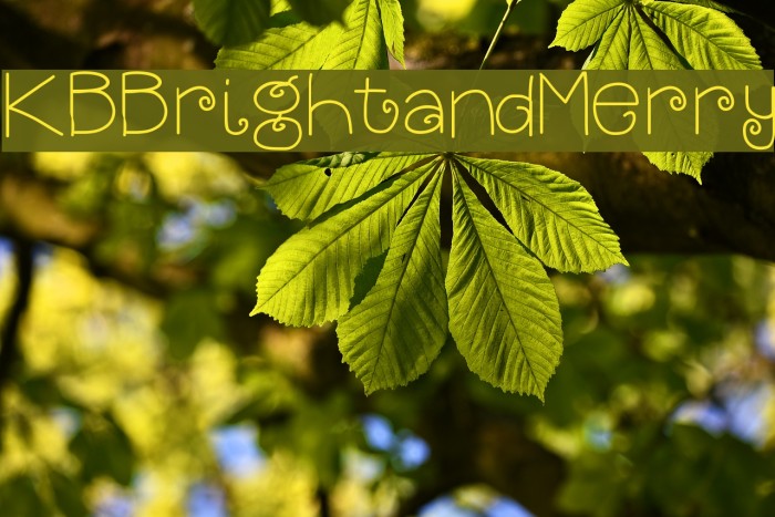 KBBrightandMerry Font examples