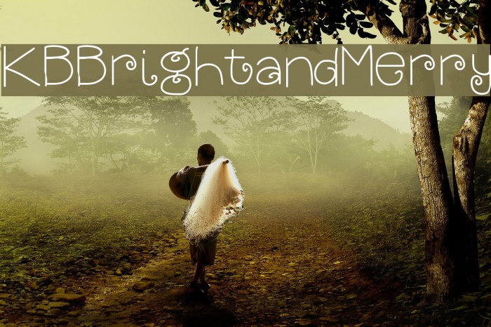 KBBrightandMerry Font examples