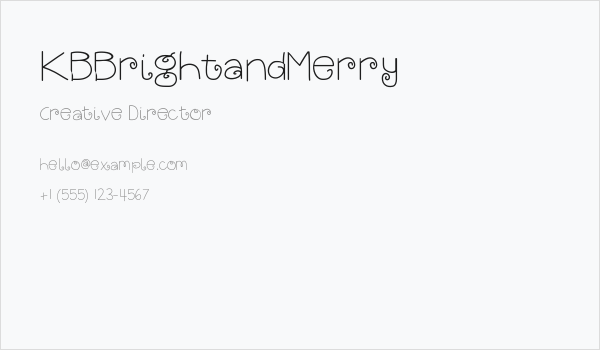 KBBrightandMerry Business Card