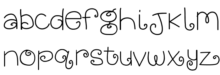 KBBrightandMerry Font LOWERCASE