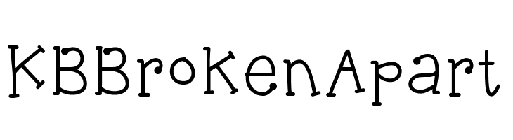 KBBrokenApart Font