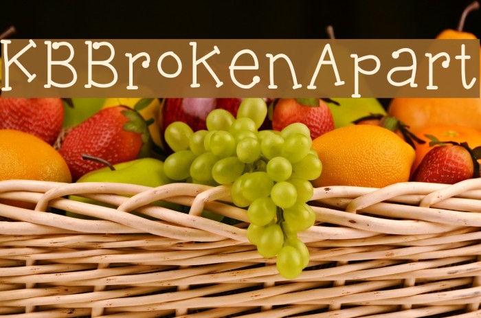 KBBrokenApart Font examples