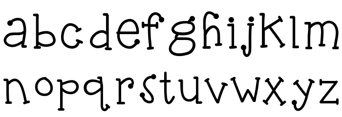 KBBrokenApart Font LOWERCASE