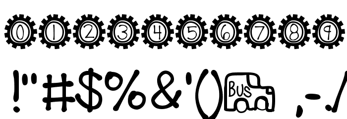 KBBusStop Schriftart Anderer Schreiben