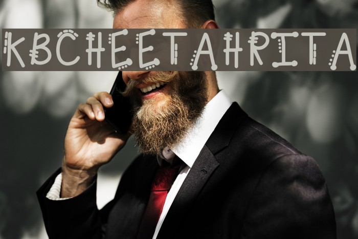 KBCHEETAHRITA Font examples