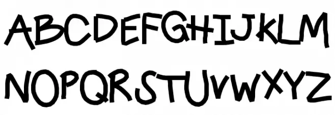 KBCRazYTowN Font Litere mari