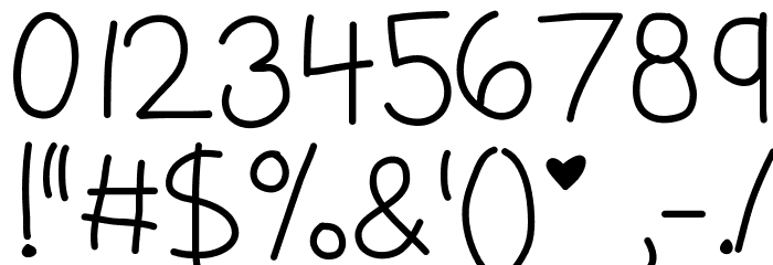 KBCameraShy Font OTHER CHARS