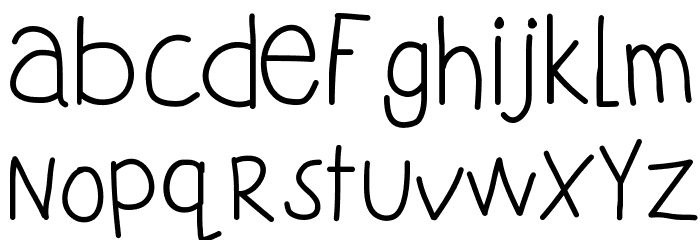 KBCameraShy Font LOWERCASE