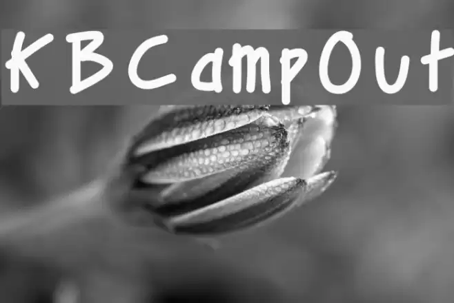 KBCampOut Font examples