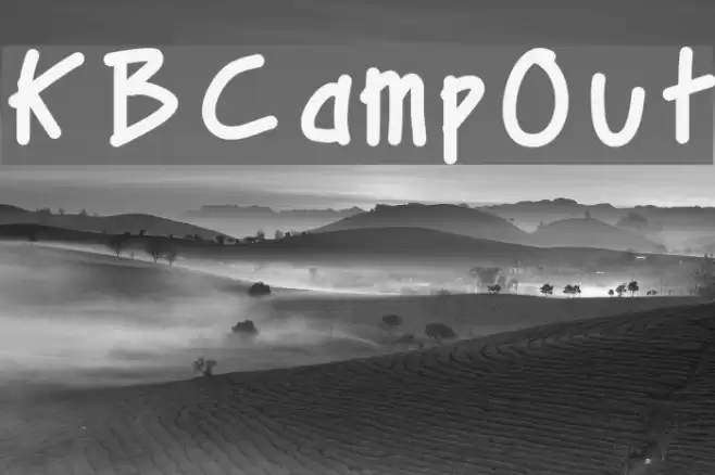KBCampOut Font examples