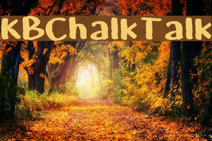 KBChalkTalk Font examples