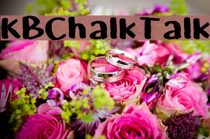 KBChalkTalk Font examples