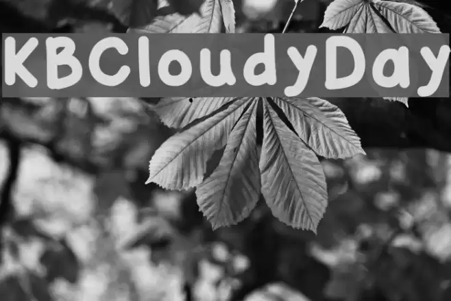 KBCloudyDay Font examples