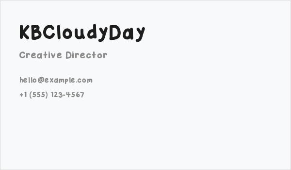 KBCloudyDay Business Card