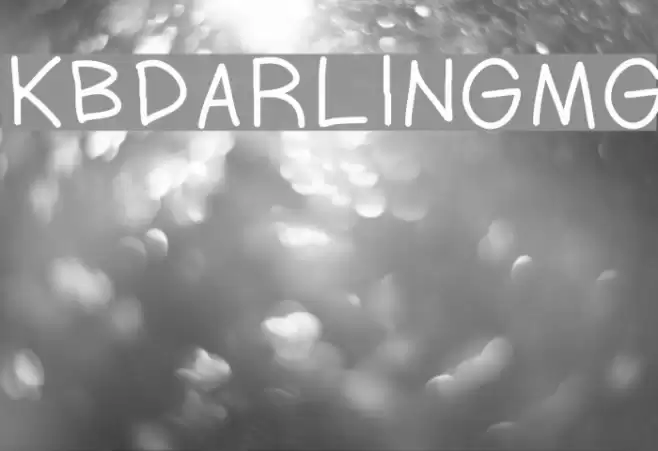KBDARLINGMG Font examples