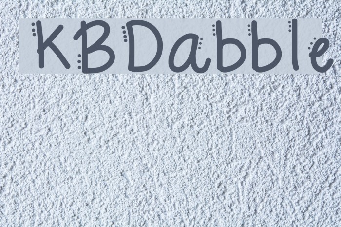 KBDabble Font examples