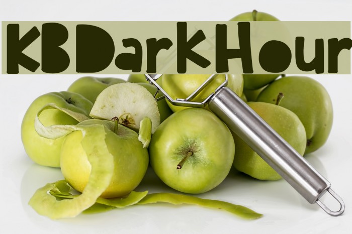 KBDarkHour Font examples