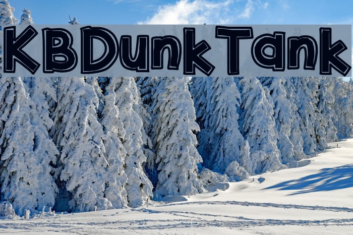 KBDunkTank Font examples
