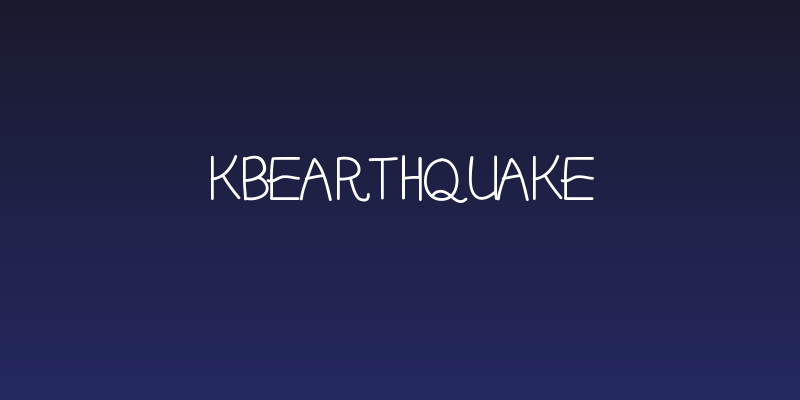 KBEarthQuake Social Header
