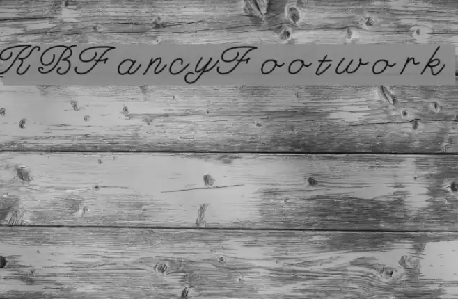KBFancyFootwork Font examples