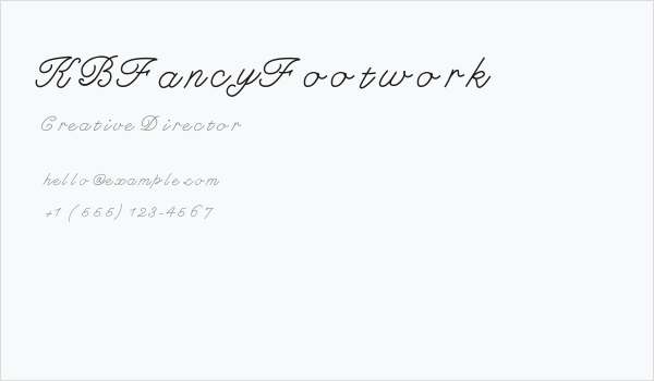 KBFancyFootwork Business Card