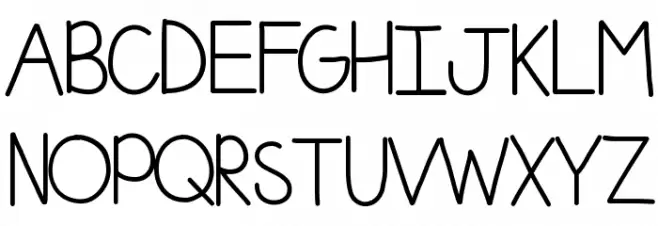 KBFirstGradeGroove Шрифта ВЕРХНИЙ