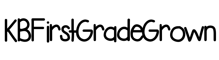KBFirstGradeGrown Font