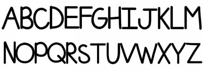 KBFirstGradeGrown フォント 大文字